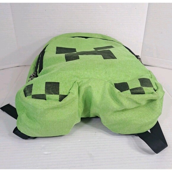 Minecraft Creeper Backpack Green School Book Bag by ThinkGeek Gamer Mojang 16" - Picture 5 of 10